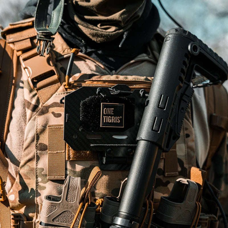 ONETIGRIS Tactical Chest Bag with Military Mobile Phone Rack - Molle Panel for Outdoor Gear, Map Case & Foldable iPhone Navigation Board