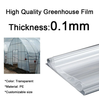 0.08mm-0.14mm Greenhouse Film – Transparent, Waterproof, Heat Preservation, Anti-Aging Planting & Gardening Film