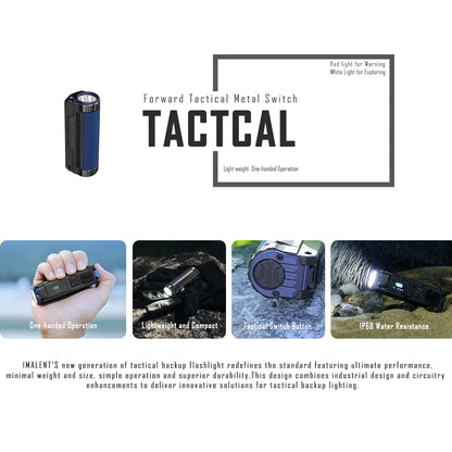 IMALENT BL70 EDC Flashlight – 6000 Lumens Cree XHP70 HI LED, Type-C Rechargeable Dual Light Source for Camping & Work