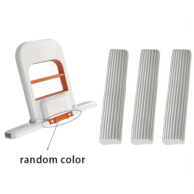 4-in-1 Desktop Cleaner – 1 Mop & 3 Sponges, Foldable Handheld No-Wash Cleaning System for Home, Office & Kitchen