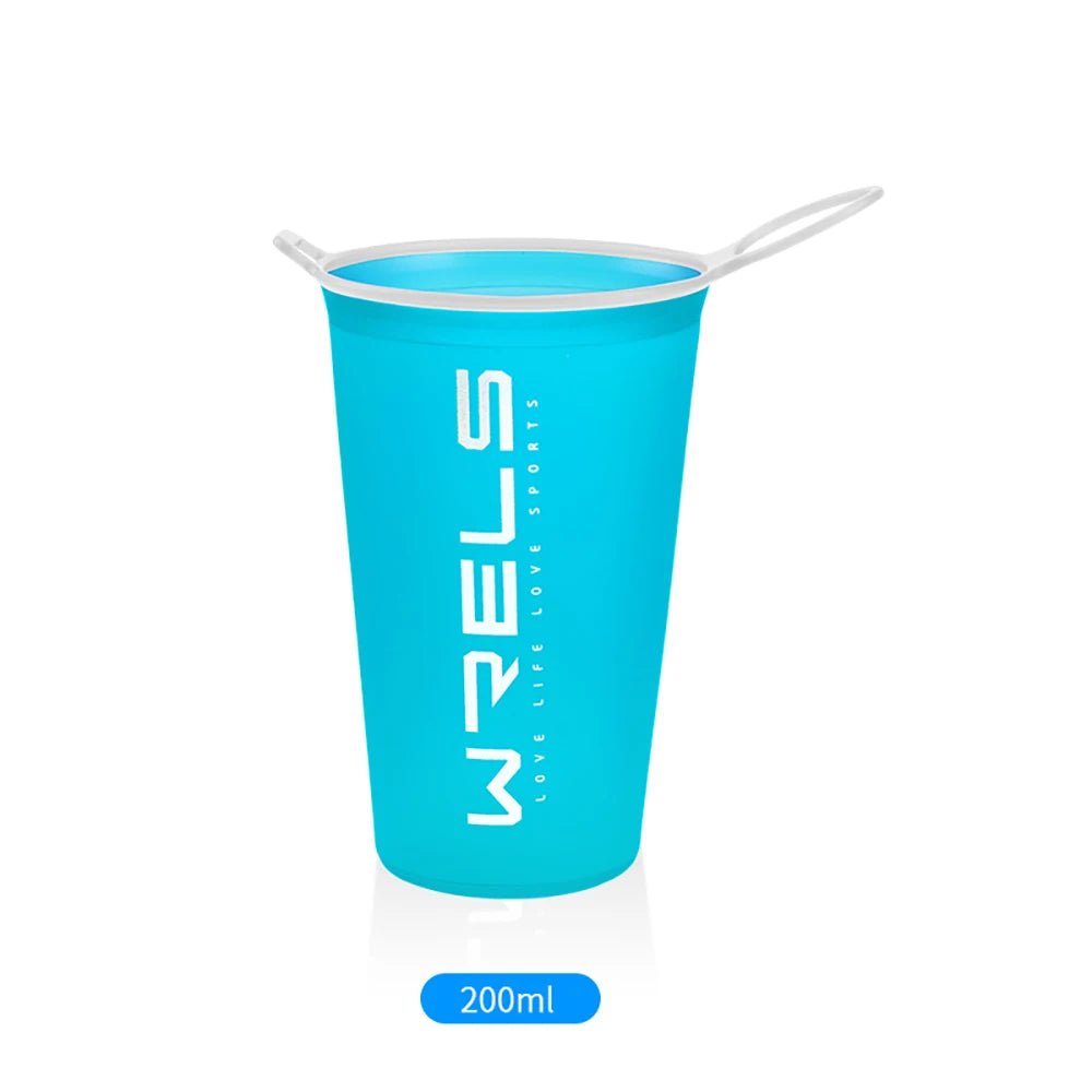 200ml Foldable Sports Water Cup — Lightweight, Portable Soft Cup for Marathon, Running & Cross-Country Activities