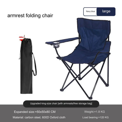 Canopy Lounge Chair with Sunshade – Portable Outdoor Camping & Hiking Chair with Holder, 1-Pack