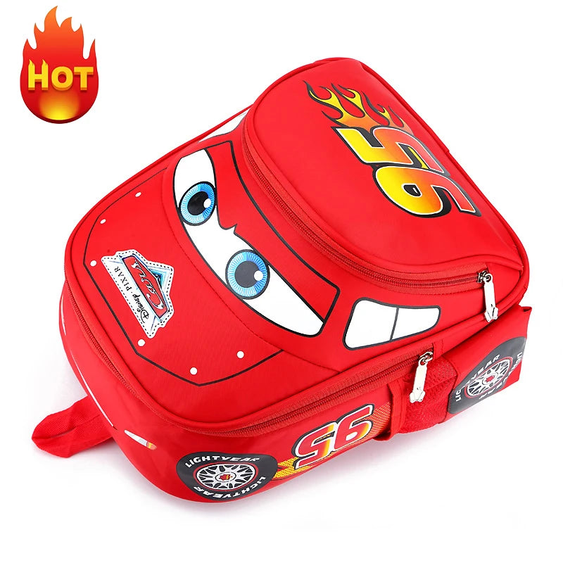 Disney 2024 Cartoon Car Backpack - Cute Kindergarten and Preschool School Bag for Children