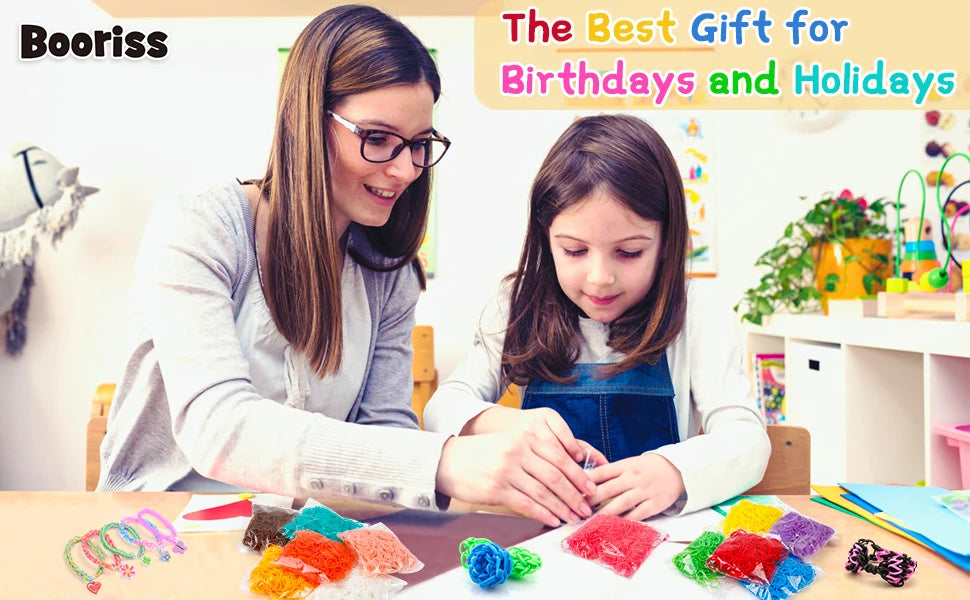 Loom Rubber Bands Refill Kit – DIY Bracelet Making Craft Set for Kids, Creative Weaving Toy Gift