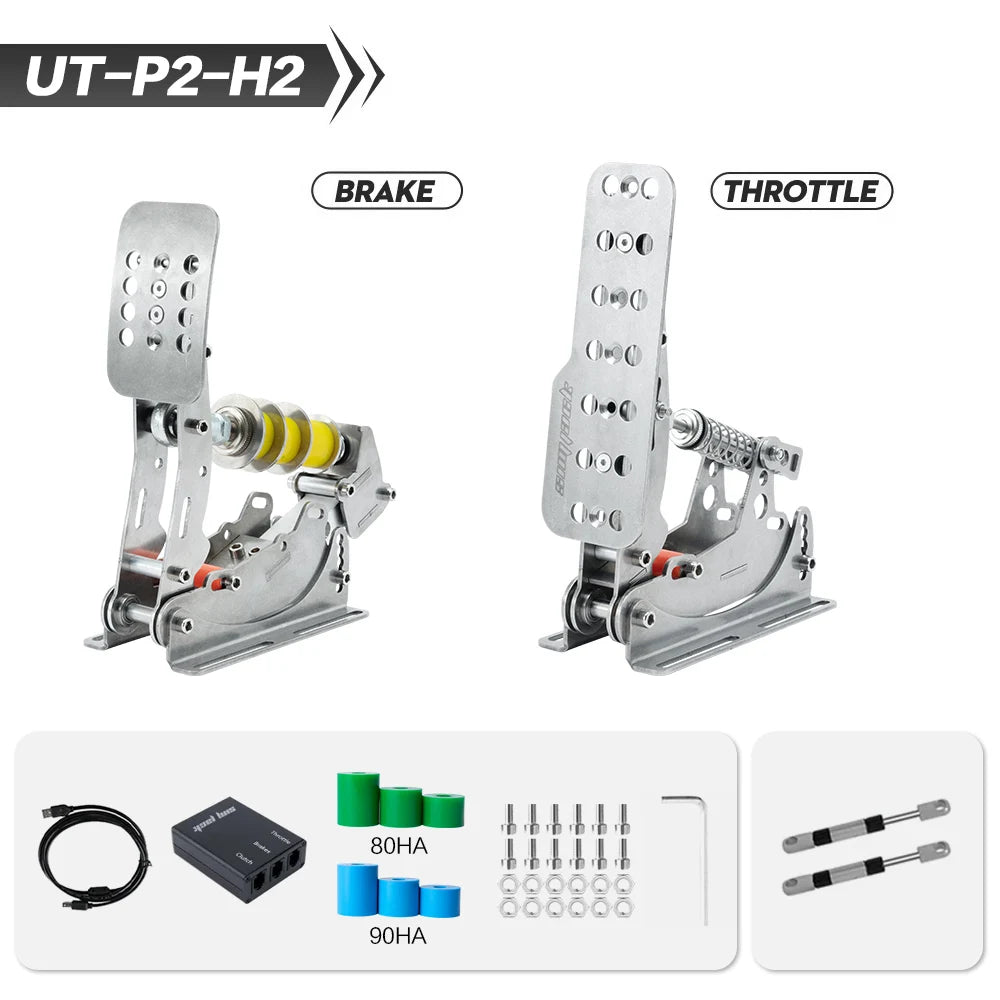 SIMJACK UT Sim Racing Pedals – PC Racing Simulator, Pressure Sensor Load Cell & HE Hydraulic Pedal