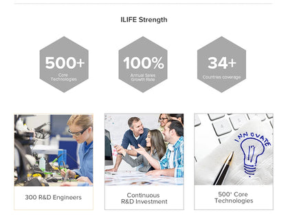 ILIFE W90 Cordless Wet Dry Smart Mop – 5500Pa Suction, Self-Cleaning in 1 Minute, Large Dual Water Tank