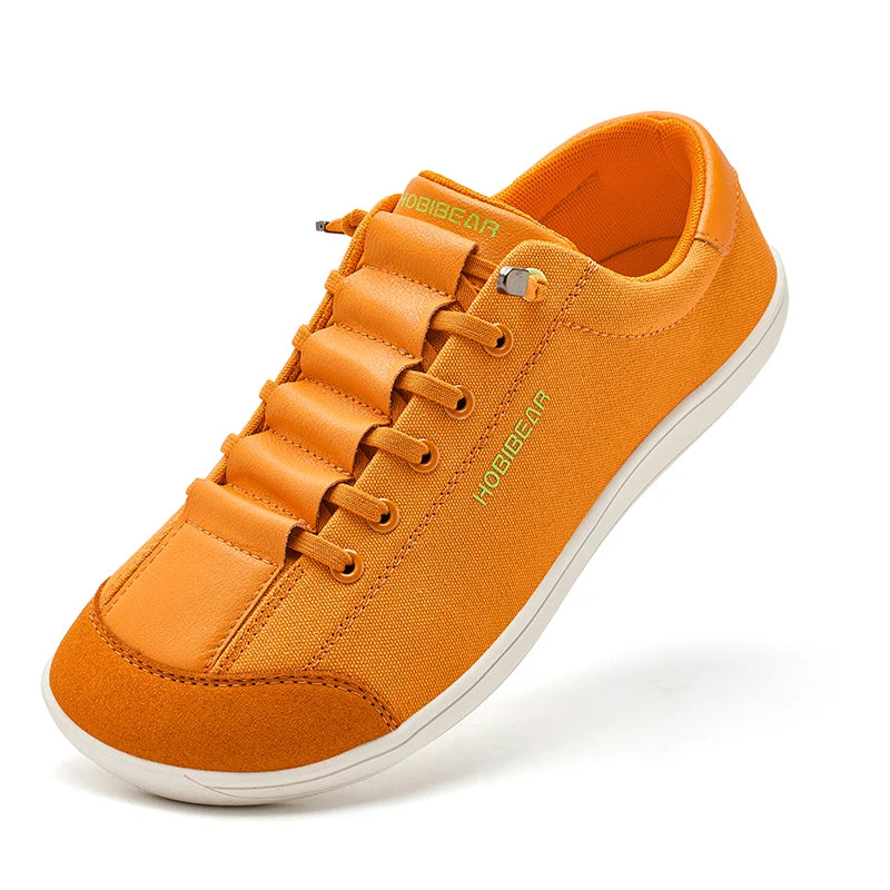 HOBIBEAR Unisex Barefoot Shoes – Zero Drop Wide Toe Casual Canvas Minimalist Walking Sneakers