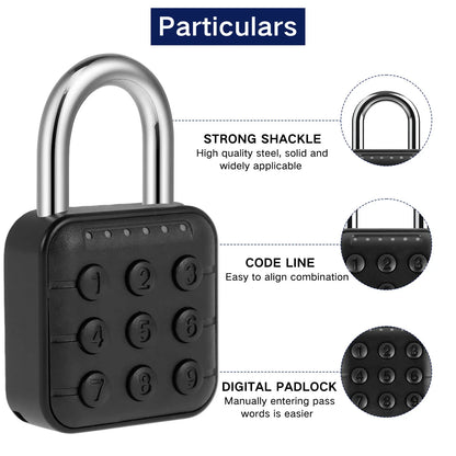 Keyless 6-Digit Combination Locker Padlock – Easy Use Code Lock for Gym, School Lockers, and Outdoor Fences