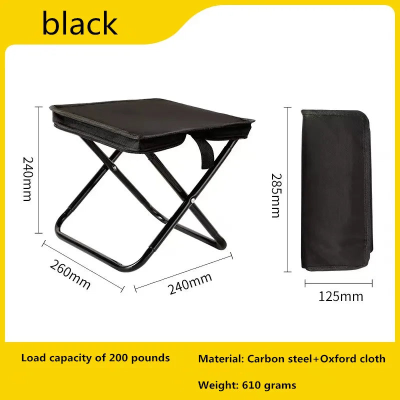 Portable Multifunctional Outdoor Picnic Camping Folding Chair – Ultra-Light Fishing Stool, Travel Stool & Accessories