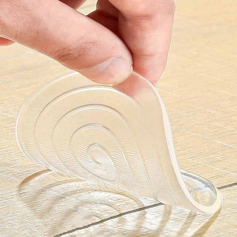 Anti-Slip Transparent Silicone Furniture Pads — Adhesive PU Cushions for Table, Sofa, Bed Legs, and Noise Reduction