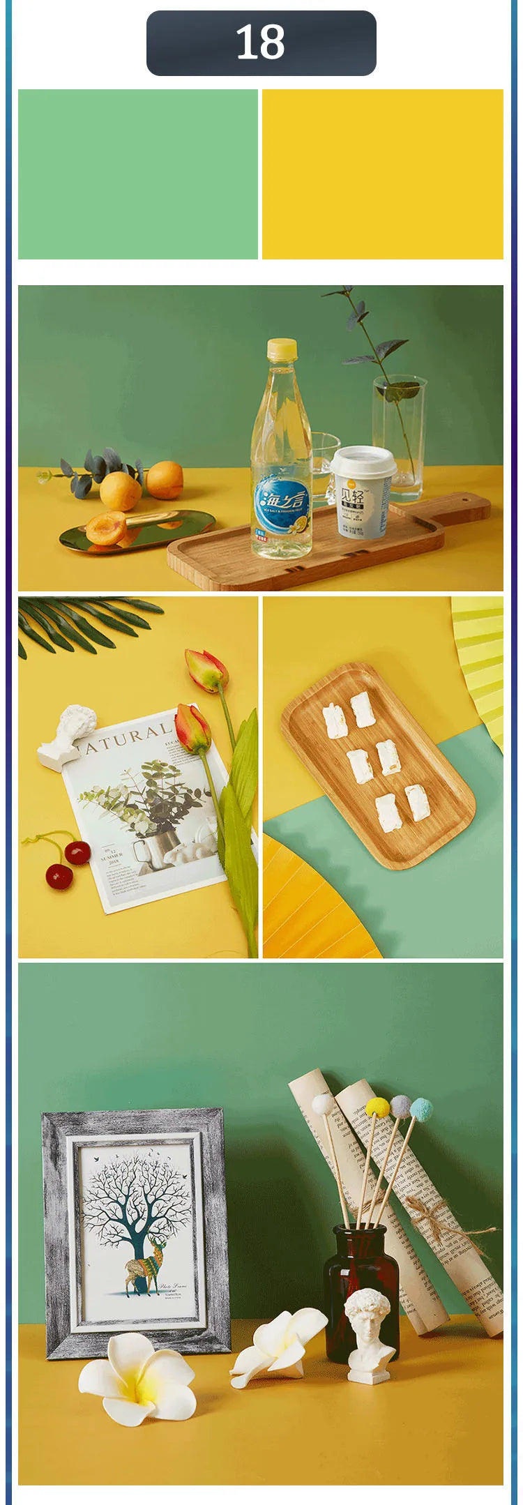 Photography Backdrops 57x87cm – Double-Sided Solid Color Photo Background for Studio, Newborn & Product Photography