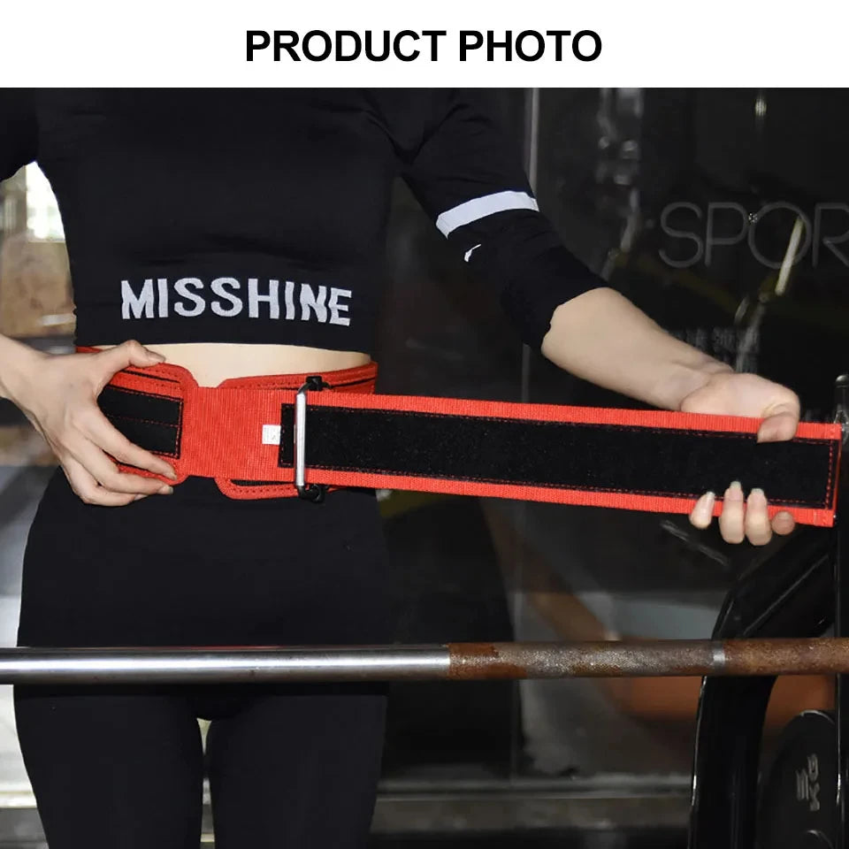 Quick Locking Weightlifting Belt – Adjustable Nylon Gym Workout Belt for Men and Women, Deadlifting, Squatting, Lifting, Back Support