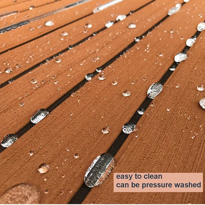 240×60×0.5cm Self-Adhesive EVA Foam Teak Sheet — Synthetic Marine Decking Mat for Car, Boat, Yacht, Sea Swim, Cozy Flooring Pad