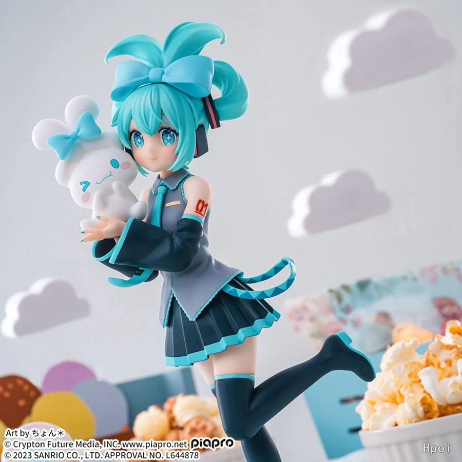 20cm Hatsune Miku x Cinnamoroll Anime Figure – Kawaii PVC Action Doll Toy Gift for Adults