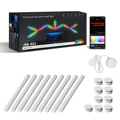 RGB Smart Wall Light - Splicing DIY Atmosphere Lamp, Voice-Controlled for Esports Room, Bedroom, & Bar Decoration