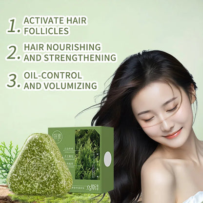 Natural Herbal Usman Grass Shampoo Soap – Handmade Hair Care for Nourishing, Oil Control & Refreshing Soft Hair