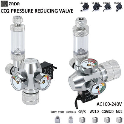 2024 DIY Aquarium CO2 Regulator – Electromagnetic Valve, Bubble Counter & Pressure Reducing System for Fish Tank