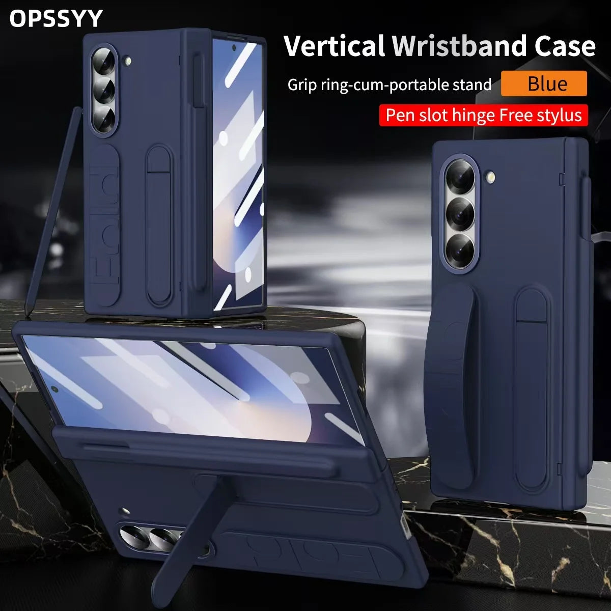 Shockproof Wristband Phone Case for Samsung Galaxy Z Fold 6/5/4/3 5G – Hinge Protection & Screen Glass Film Cover