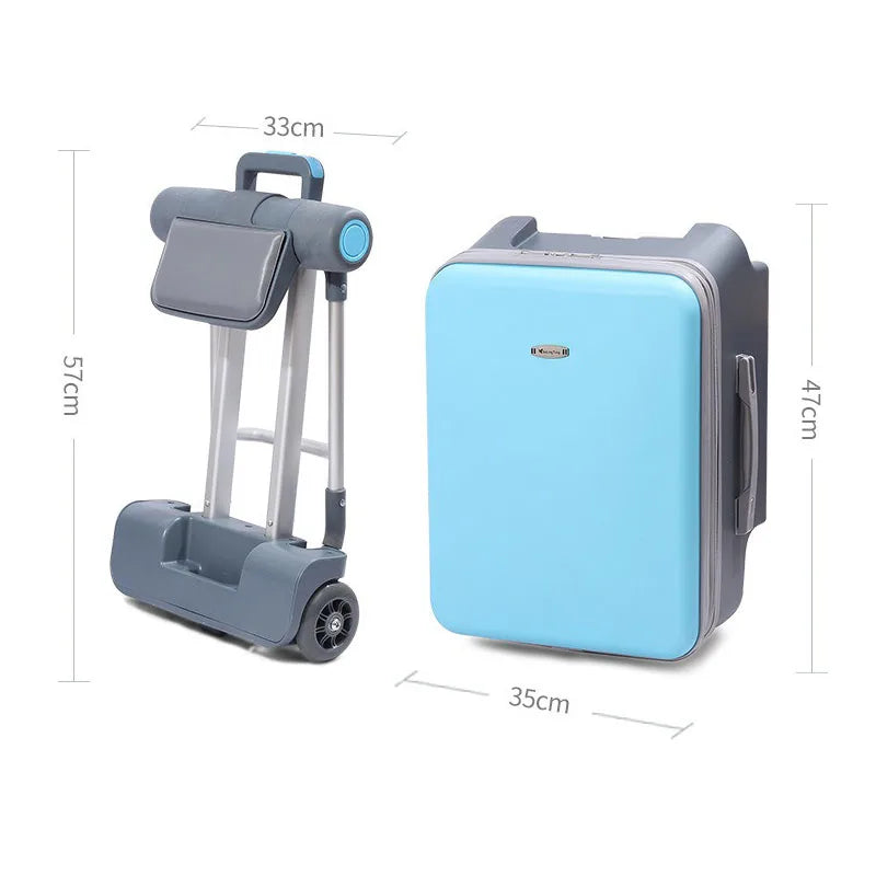 Kids Ride-On Stroller Travel Suitcase – Multifunction Waterproof & Wear-Resistant Luggage Trunk for Children