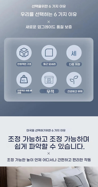 Double-Layer Movable Desk – Bedside Laptop Table with Storage Shelf, White Lift Office & Bedroom Desk