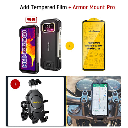 Ulefone Armor 27T Pro 5G Rugged Smartphone – 10600mAh, Android 14, 50MP+64MP Night Camera, 6.78" 120Hz, 24GB+256GB, NFC