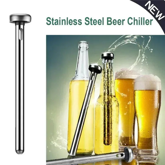 Stainless Steel Beer Chiller Stick 1pc - Portable Beverage Cooler for Ice-Cold Drinks, Ideal Party and Kitchen Tool