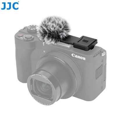 JJC Cold Shoe Wind Muff – Microphone Windscreen for Canon PowerShot V1 Vlog Camera with Noise Reduction
