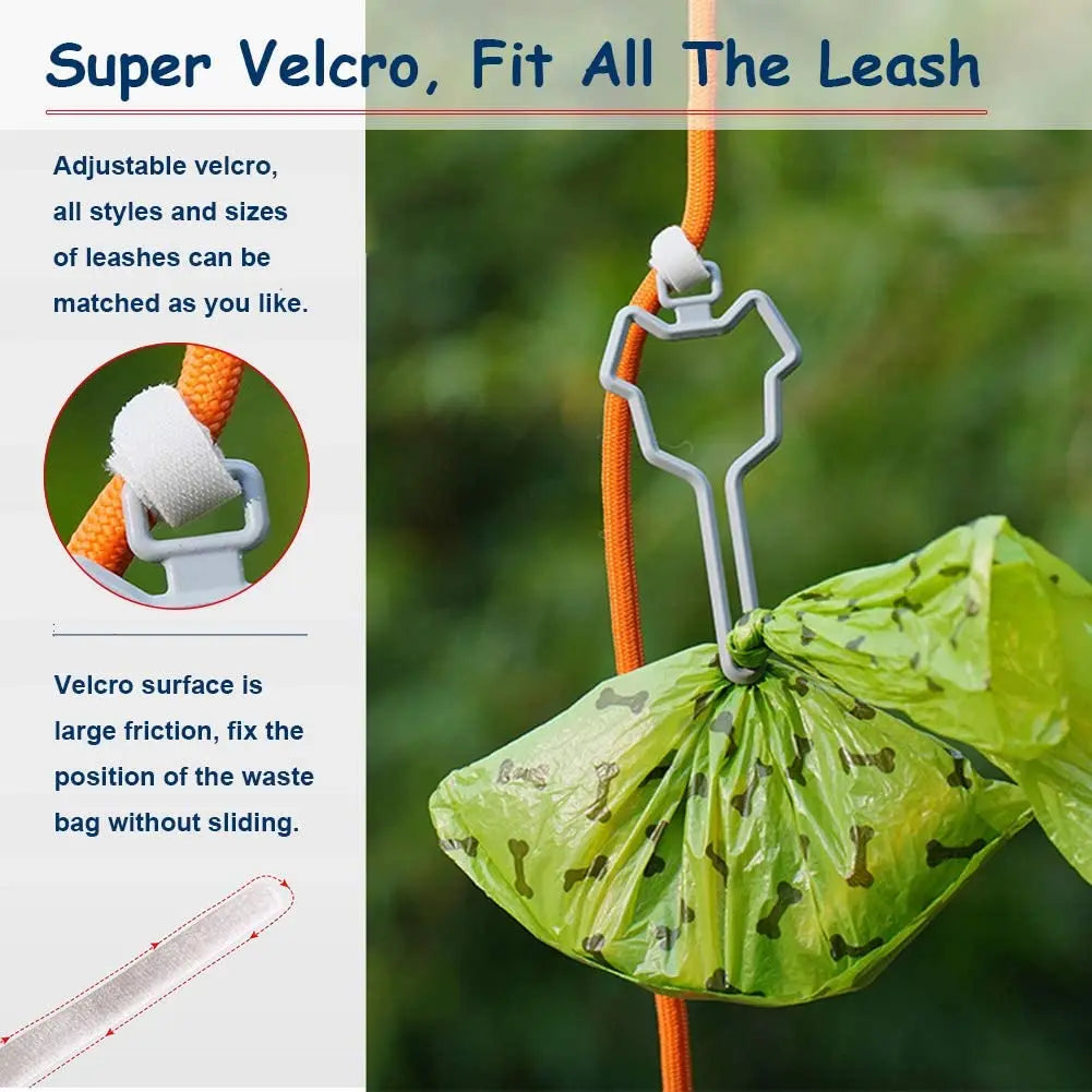Hands-Free Dog Poop Bag Dispenser with Clip Traction Rope: Convenient Toilet Bag Holder for Cleaning, Cat & Dog Supplies