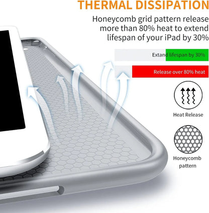 Magnetic Tablet Case with Pencil Holder for iPad 10th Gen, Air 5/6, Pro 11 – Fits 9.7" to 10.5" Models