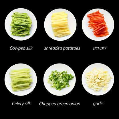 Stainless Steel Vegetable & Garlic Cutter – Portable Kitchen Tool for Shredding, Chopping, and Slicing Green Onions