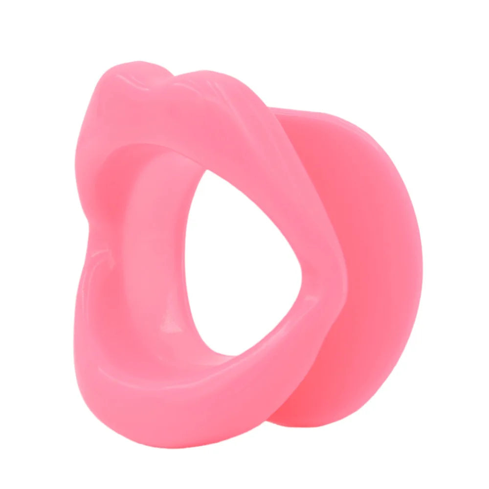 Silicone Lips O-Ring Gag – Oral Fixation Open Mouth BDSM Bondage Restraint for Couples, Adult Sex Toy