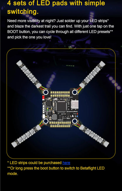 SpeedyBee F405 V4 BLS 60A 30x30 FC & ESC Stack for FPV Racing Drones