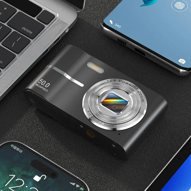 Xiaomi 4K Digital Camera – 50MP, 16X Zoom, Anti-Shake, Flash, Outdoor Student Video Recorder