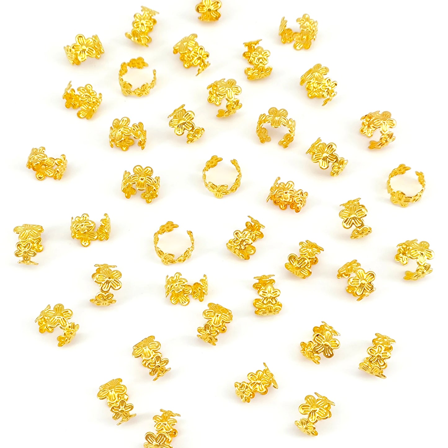 40pcs Vine Leaf Hair Braid Rings – Vintage Alloy Hair Pins for Dreadlocks, Women & Girls Summer Hair Accessories