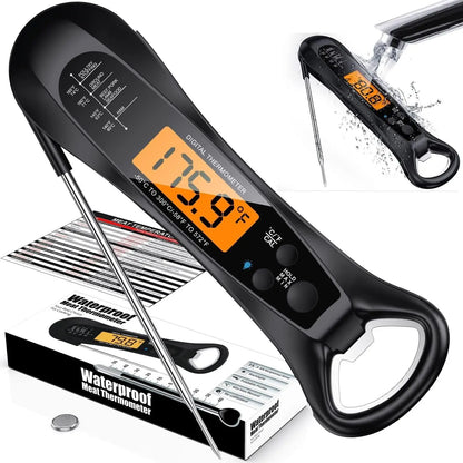 Instant Read Digital Meat Thermometer – Fast, Precise Cooking Thermometer with Backlight & Magnet