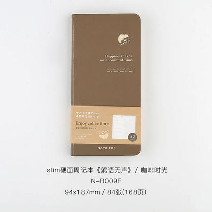 Retro Weekly Planner Notebook – Slim Notepad for Office & School, Cute Weekly Record Book