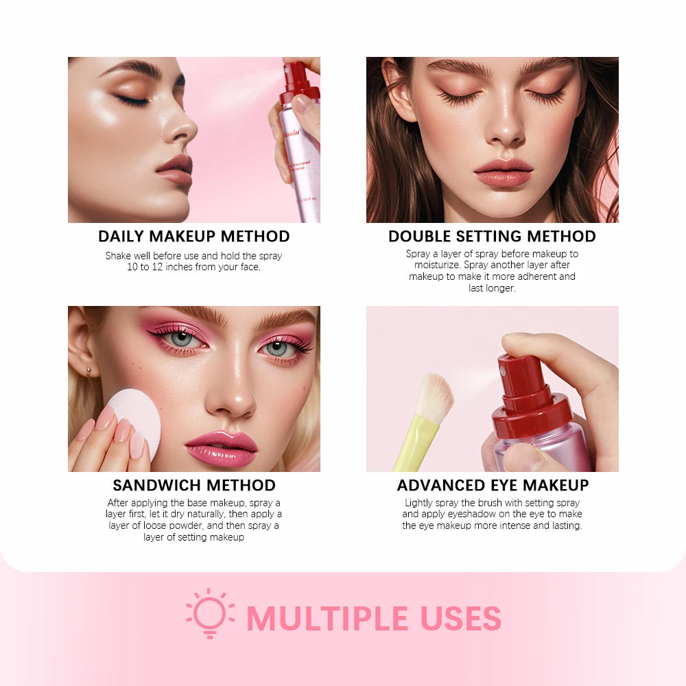 Mattifying Waterproof Setting Spray – Glossy to Matte Base Makeup Oil Control, Non-Sticky Make-Up Fixer for All Skin Types