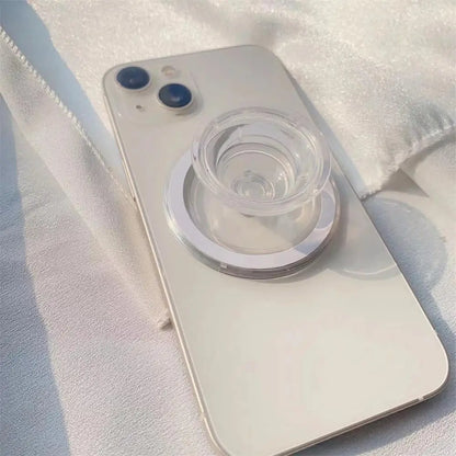 Magnetic Folding Phone Grip Holder – Magsafe Compatible Stand for iPhone, Samsung – Expanding Ring Finger Support