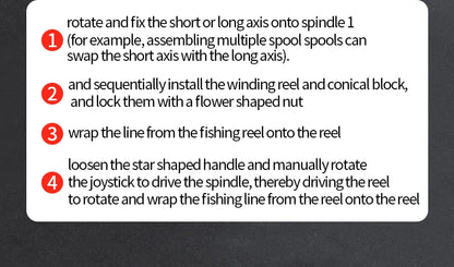 LINNHUE Lightweight Fishing Line Winder Spooler – Antirust Sturdy Tool for Spinning & Baitcasting Reels, Fishing Accessories