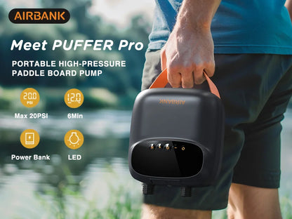 SUP Inflatable Pump — Rechargeable 20PSI Pump for PVC Kayaks, Kite Wings & Stand Up Paddle Boards