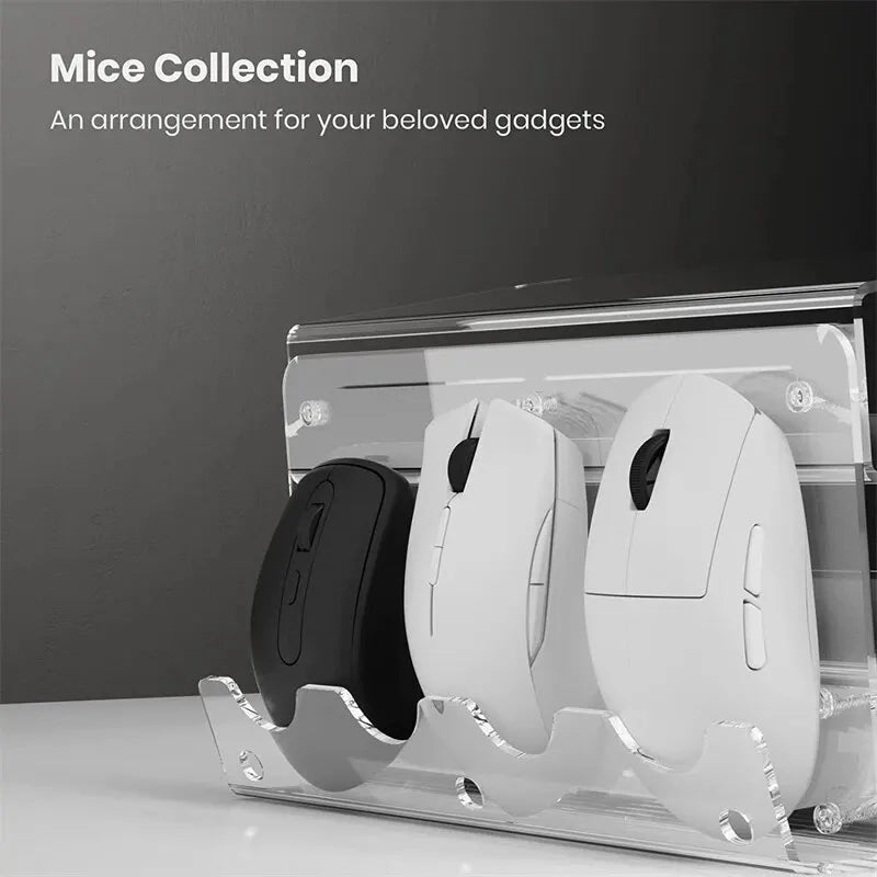 3-Tier Acrylic Keyboard Display Stand, Lightweight Frame Shelf for Keyboard Storage, Ideal for Study Rooms & Exhibition Halls