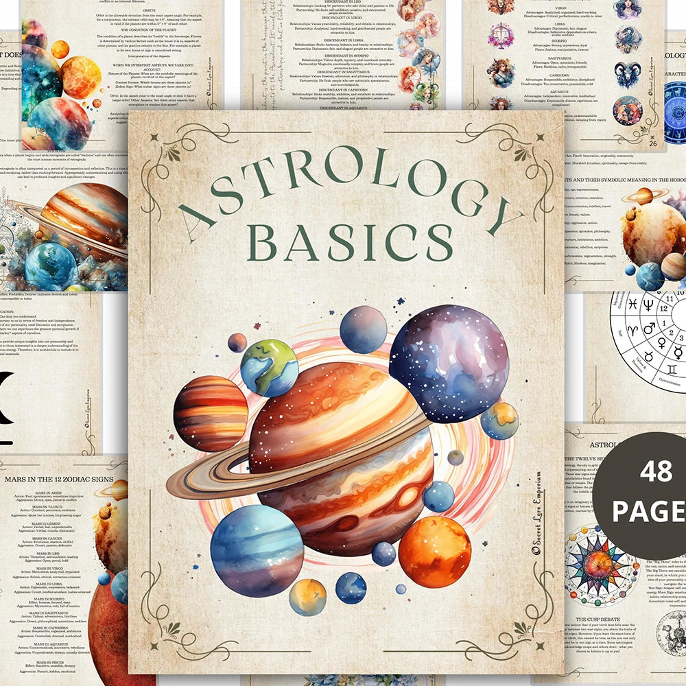 77-Page Witchcraft Grimoire Book of Shadows – Moon Phases, Herbal Lore & Spells Gothic Dark Academia Witch Journal Kit