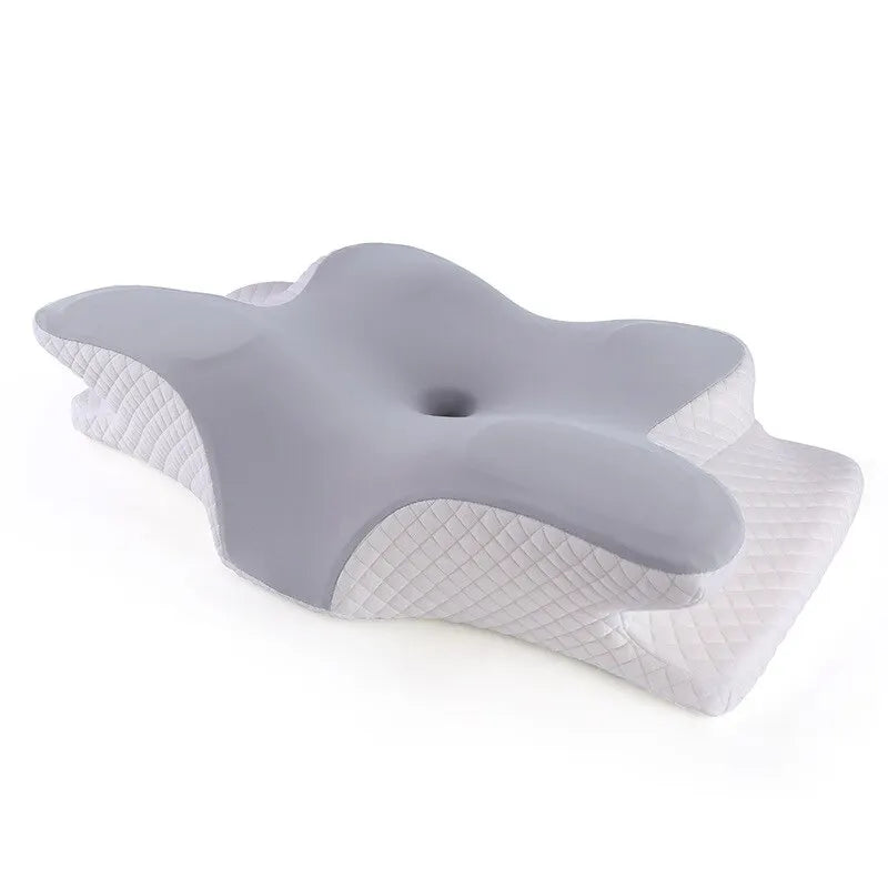 Orthopedic Butterfly-Shaped Memory Foam Pillow for Neck Pain Relief & Relaxation | Slow Rebound Cervical Support