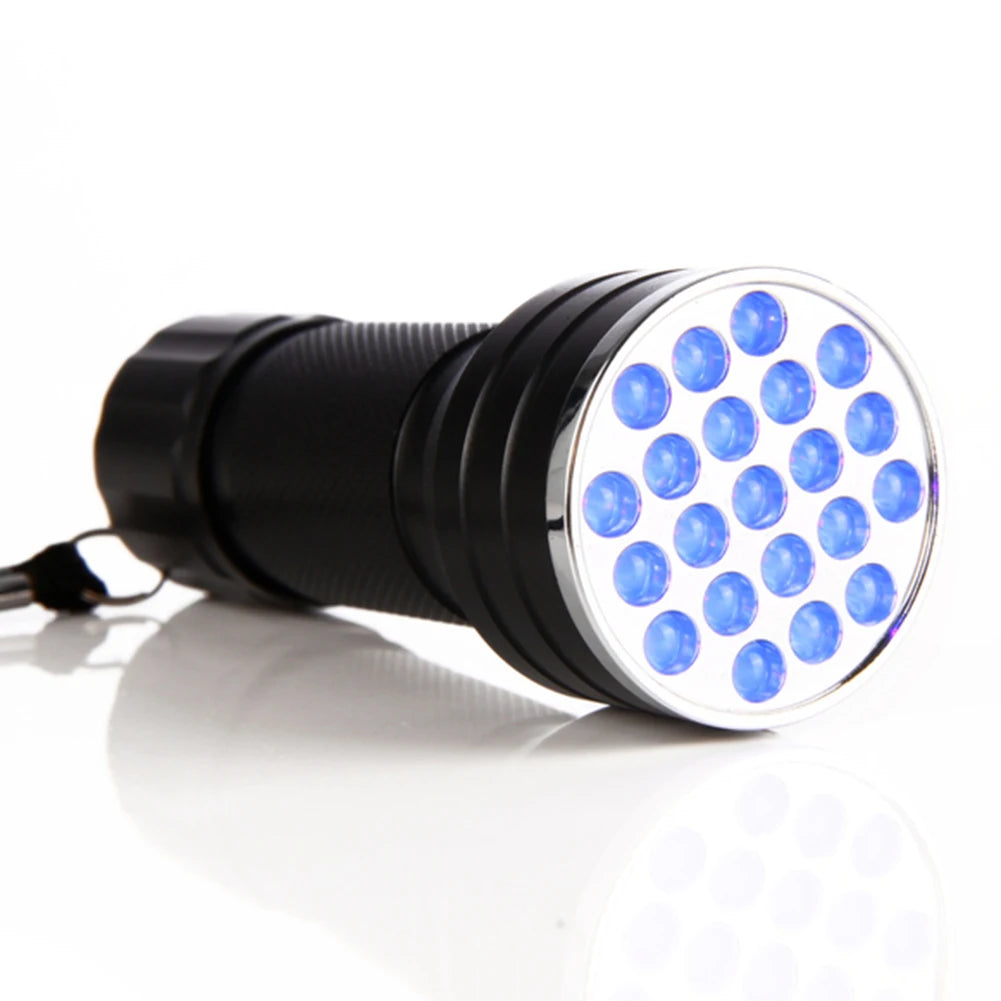 9/21LED UV Light 395nm Waterproof Flashlight – Portable Ultraviolet Torch for Nails, Black Light & Detection