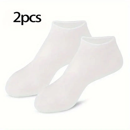 2PCS Silicone Foot Care Socks – Moisturizing, Softening Dry & Cracked Heels for Men & Women