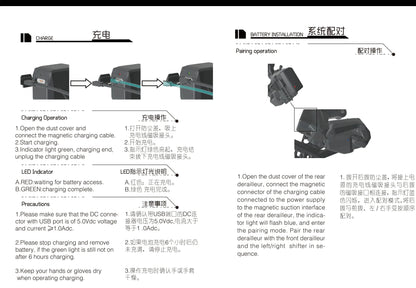 WHEELTOP EDS TX Wireless Electronic Road Bike Groupset — Carbon, Rim & Disc Brake Compatible, Shifters with Front & Rear Derailleur