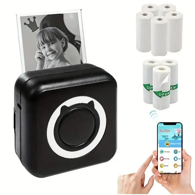 Portable Mini Wireless Thermal Printer | 203dpi Photo & Label Printing ...