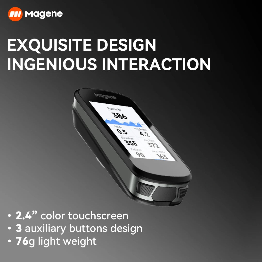 Magene C506 SE GPS Bike Computer - Navigation, WiFi, Bluetooth, Cycle Speedometer, Digital Stopwatch, 2.4 Odometer, Indoor Cycling