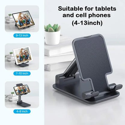 New Desk Mobile Phone Holder Stand – Adjustable for iPhone, iPad, Xiaomi, Universal Tablet & Cell Phone Stand