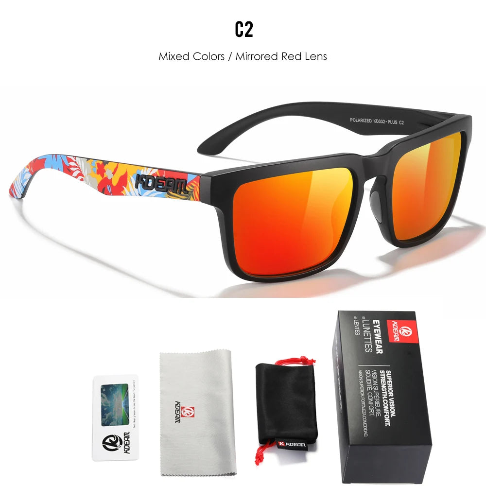 KDEAM Plus Size Polarized Sunglasses – 64mm Wide Fishing & Driving Glasses with Night Vision for Men